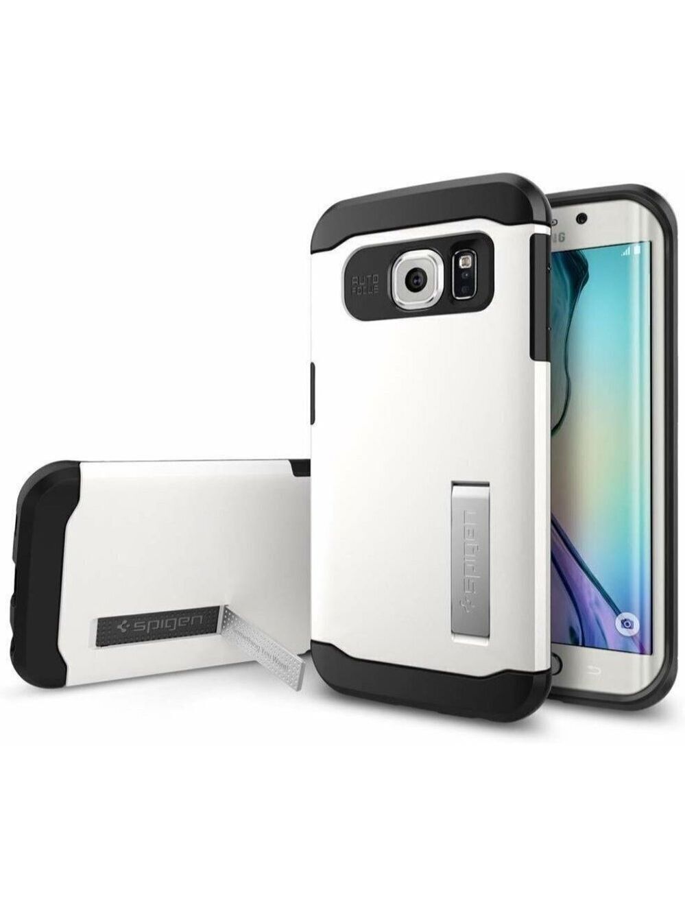 Spigen Slim Armor Galaxy S6 Edge Case with Kickstand and Air Cushion Tec…